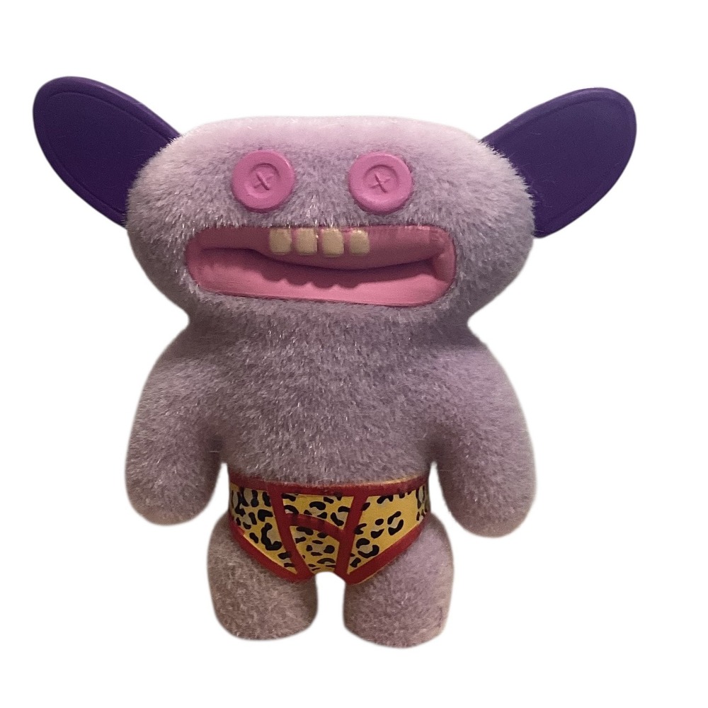 Fuggler Funny Ugly Monster Purple Flocked 2.5 Inch Mini Figure Leopard Print
